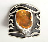 Кольцо с многоцветным мексиканским опалом Серебро 925