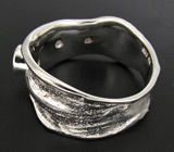 Кольцо из текстурного серебра с гранатами Серебро 925