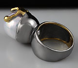 Кольцо из серебра 925 пробы с жемчужиной барокко Серебро 925