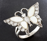 Кольцо «Бабочка» с перламутром Серебро 925