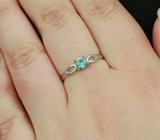 Изящное серебряное кольцо с голубым цирконом 0,51 карат Серебро 925