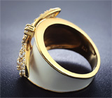 Оригинальное серебряное кольцо с эмалью Серебро 925