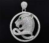 Замечательный серебряный комплект «Тигры» Серебро 925