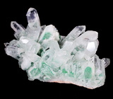 Друза кристаллов светло-зеленого тибетского кварца 452 грамм 