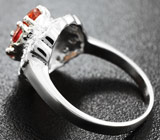 Замечательное серебряное кольцо со спессартинами Серебро 925
