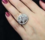 Превосходное серебряное кольцо «Тигр»
