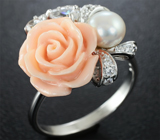 Очаровательное серебряное кольцо с жемчужиной Серебро 925