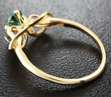 Золотое кольцо с цветным муассанитом 0,59 карат Золото