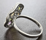 Замечательное серебряное кольцо с самоцветами Серебро 925