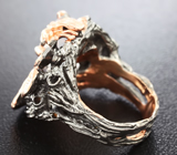 Серебряное кольцо с кварцем и сапфирами Серебро 925