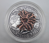 Серебряная арт-монета с застывшей лавой Серебро 925