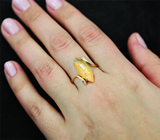 Золотое кольцо с кристаллическим эфиопским опалом 2,67 карат и бриллиантами Золото
