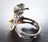 Серебряное кольцо со спессартинами гранатами Серебро 925