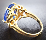 Золотое кольцо с флюоритом со сменой цвета 8 карат Золото
