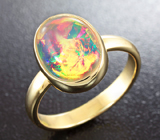 Золотое кольцо с кристаллическим эфиопским опалом массой 2,15 карат Золото