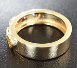 Золотое кольцо с золотисто-желтыми сапфирами 1,75 карат Золото