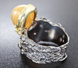 Серебряное кольцо с кальцитом и родолитами Серебро 925