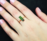 Золотое кольцо с зеленым турмалином 2,02 карат Золото
