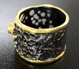 Серебряное кольцо с родолитом гранатом и сапфирами Серебро 925