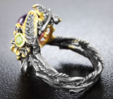 Серебряное кольцо с аметистом и перидотом Серебро 925