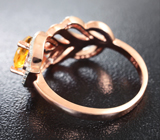 Элегантное серебряное кольцо с цитрином Серебро 925