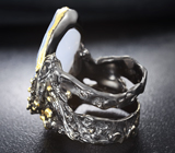 Серебряное кольцо с халцедоном, аметистом и мозамбикскими гранатами Серебро 925
