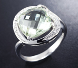 Серебряное кольцо с празиолитом Серебро 925