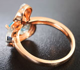 Прелестное серебряное кольцо с голубым топазом Серебро 925
