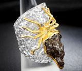 Серебряное кольцо c осколком метеорита Кампо-дель-Сьело Серебро 925