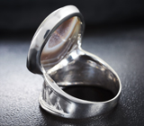 Серебряное кольцо с агатом и цаворитами