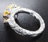 Серебряное кольцо с иолитом, цитрином и цаворитом Серебро 925