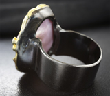 Серебряное кольцо с жемчужиной барокко и диопсидами Серебро 925