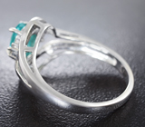 Элегантное серебряное кольцо с «неоновым» апатитом Серебро 925