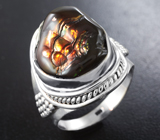 Серебряное кольцо с мексиканским «огненным» агатом Серебро 925