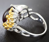 Серебряное кольцо с кабошоном красного турмалина 5,06 карата Серебро 925
