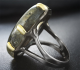 Серебряное кольцо с лабрадоритом 30+ карат Серебро 925