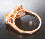 Изысканный серебряное кольцо с цитринами