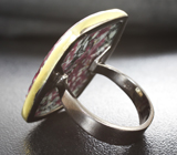 Серебряное кольцо с эвдиалитом 24+ карат Серебро 925