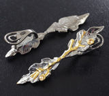 Серебряные серьги с желтыми сапфирами Серебро 925