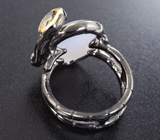 Серебряное кольцо с халцедоном, цитрином и перидотом Серебро 925