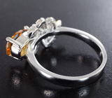 Изысканное серебряное кольцо с цитрином