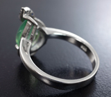 Прелестное серебряное кольцо с пренитом