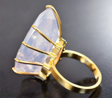Золотое кольцо с крупным ярким лавандовым аметистом 39,72 карата Золото
