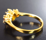 Золотое кольцо с контрастными андалузитами 2,1 карата Золото