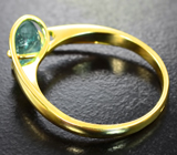 Золотое кольцо с параиба турмалином морской волны 1,24 карата Золото