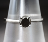Серебряное кольцо с черным бриллиантом 0,46 карата Серебро 925