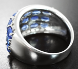 Превосходное серебряное кольцо с кианитами и желтыми сапфирами Серебро 925