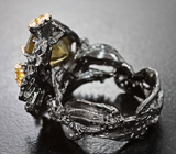Серебряное кольцо с цитринами Серебро 925