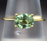 Золотое кольцо с зеленым апатитом 1,64 карата Золото