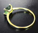 Золотое кольцо с зеленым апатитом 1,64 карата Золото